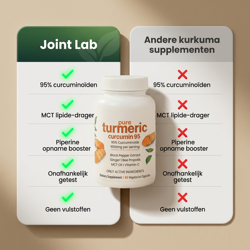 Kurkuma+ Joint Shield 95% curcuminoïden met MCT-olie & piperine